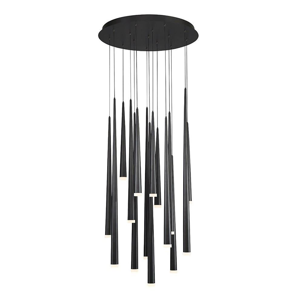 Modern Forms - PD-41815R-AB - Cascade-113W 15 LED Round Chandelier in Modern Style-23 Inches Wide by 28 Inches High