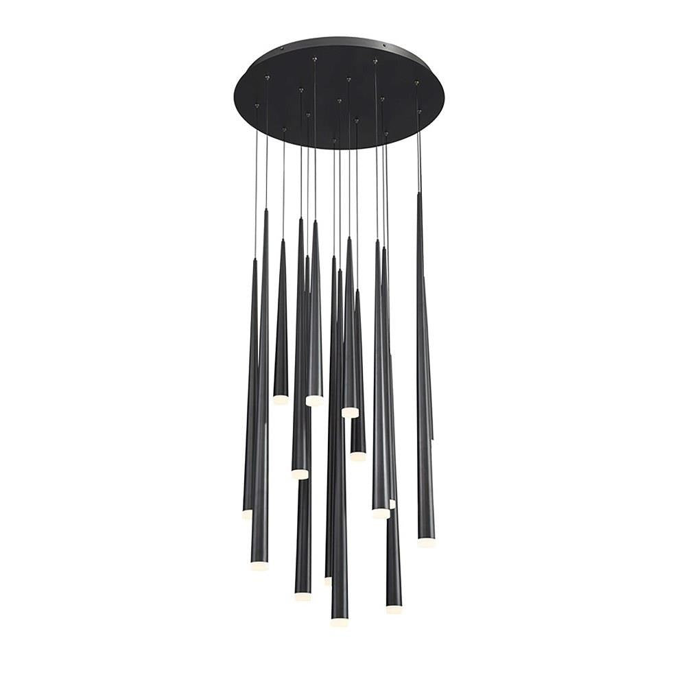 Modern Forms - PD-41815R-AB - Cascade-113W 15 LED Round Chandelier in Modern Style-23 Inches Wide by 28 Inches High