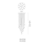 Modern Forms - PD-41815R-AB - Cascade-113W 15 LED Round Chandelier in Modern Style-23 Inches Wide by 28 Inches High