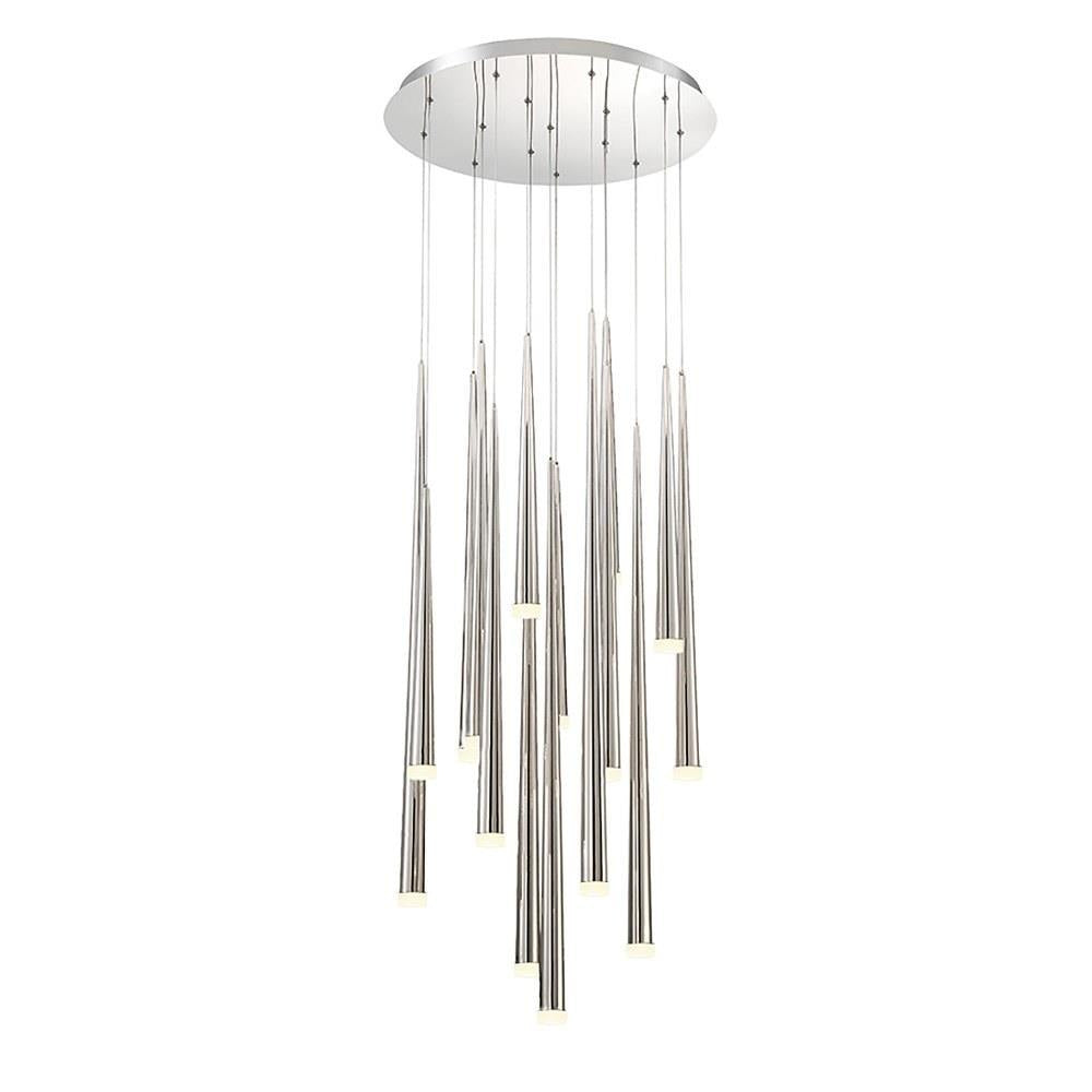 Modern Forms - PD-41815R-AB - Cascade-113W 15 LED Round Chandelier in Modern Style-23 Inches Wide by 28 Inches High