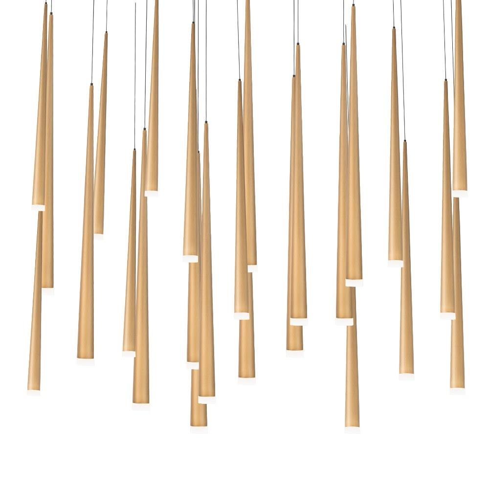 Modern Forms - PD-41823L-PN - Cascade-173W 23 LED Linear Chandelier in Modern Style-12 Inches Wide by 28 Inches High