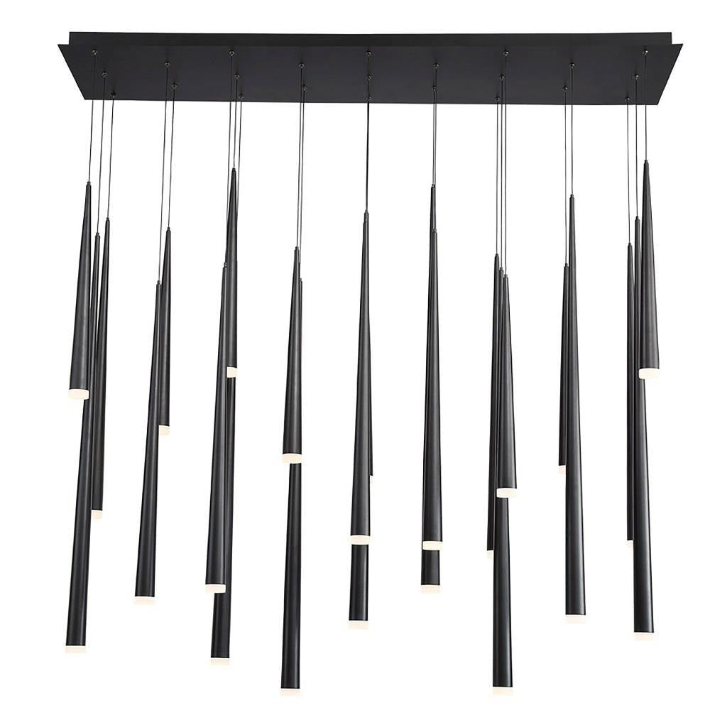 Modern Forms - PD-41823L-PN - Cascade-173W 23 LED Linear Chandelier in Modern Style-12 Inches Wide by 28 Inches High