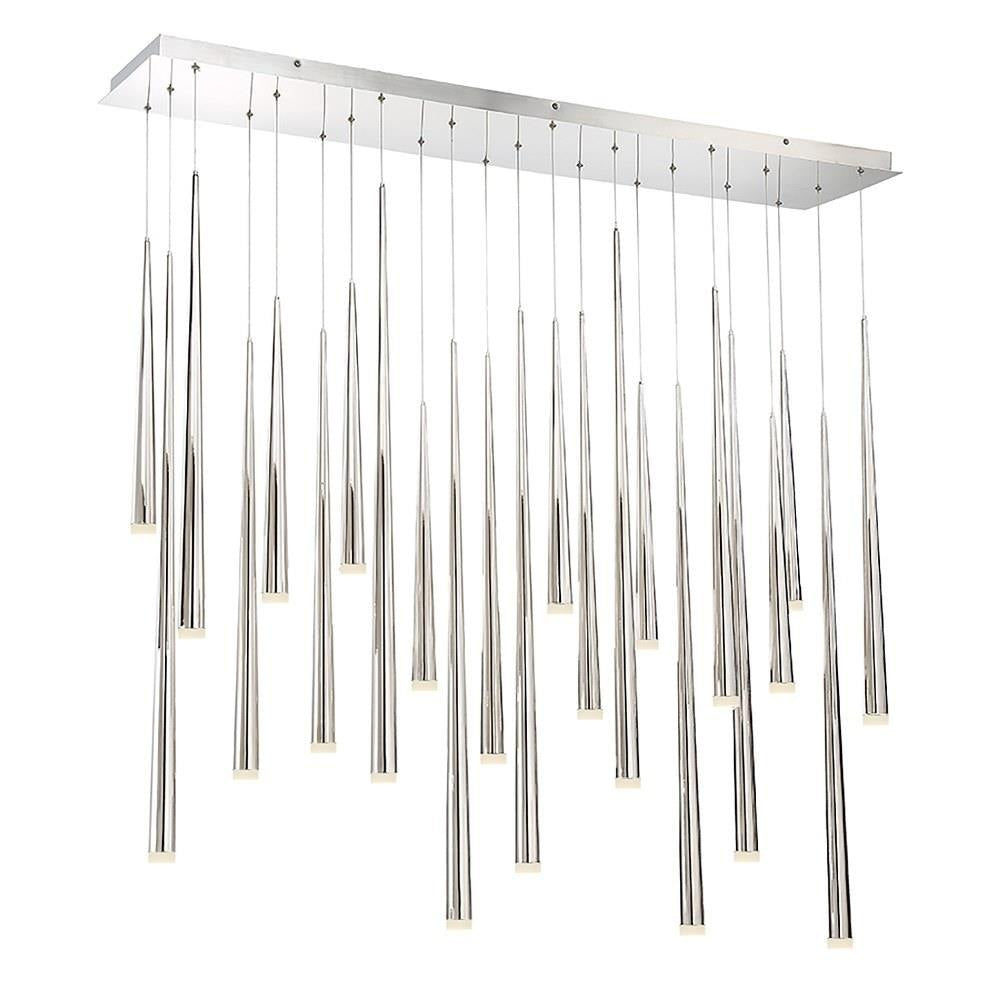 Modern Forms - PD-41823L-PN - Cascade-173W 23 LED Linear Chandelier in Modern Style-12 Inches Wide by 28 Inches High