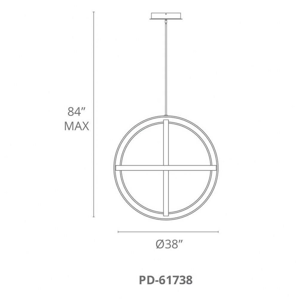 Modern Forms - PD-61738-TT - Kinetic-202W 1 LED Chandelier in Contemporary Style-38 Inches Wide by 38 Inches High