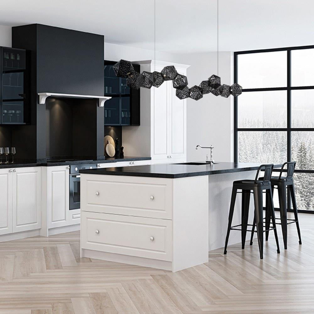 Modern Forms - PD-62864-BK - Riddle-34W 13 LED Linear Pendant in Contemporary Style-64 Inches Wide by 15 Inches High