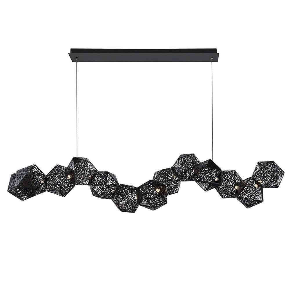 Modern Forms - PD-62864-BK - Riddle-34W 13 LED Linear Pendant in Contemporary Style-64 Inches Wide by 15 Inches High