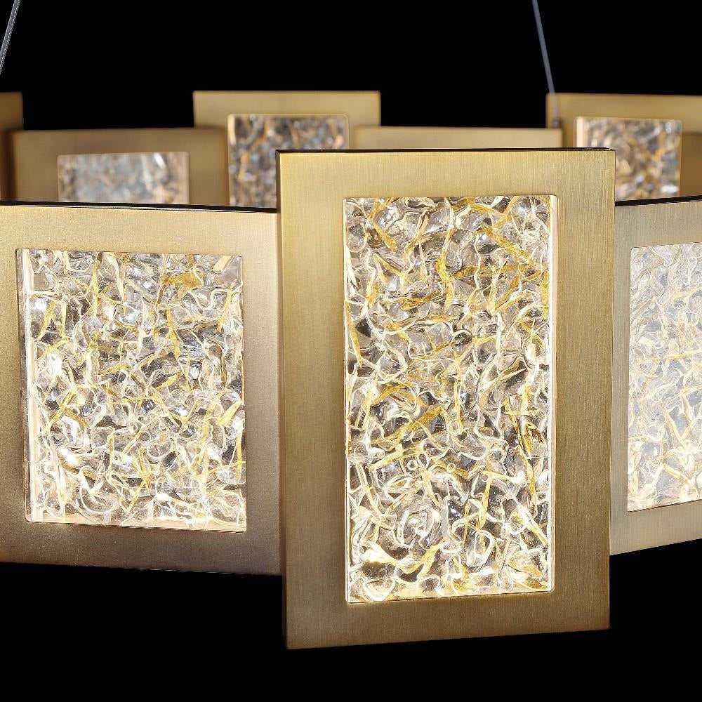 Modern Forms - PD-66028-AB - Fury-44W 16 LED Round Chandelier in Mid-Century Modern Style-28.25 Inches Wide by 8 Inches High
