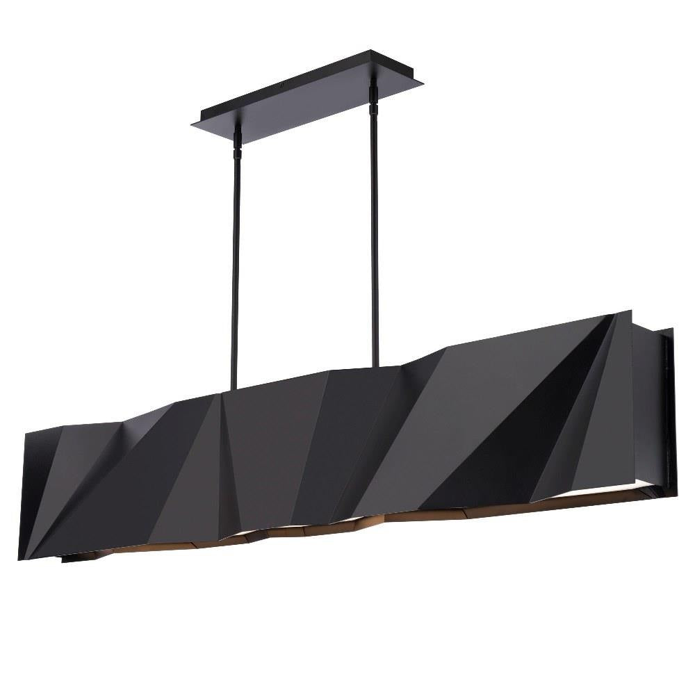 Modern Forms - PD-68356-BK - Intrasection - 200.6W 1 LED Linear Chandelier In Modern Style-10 Inches Tall and 4.38 Inches Wide