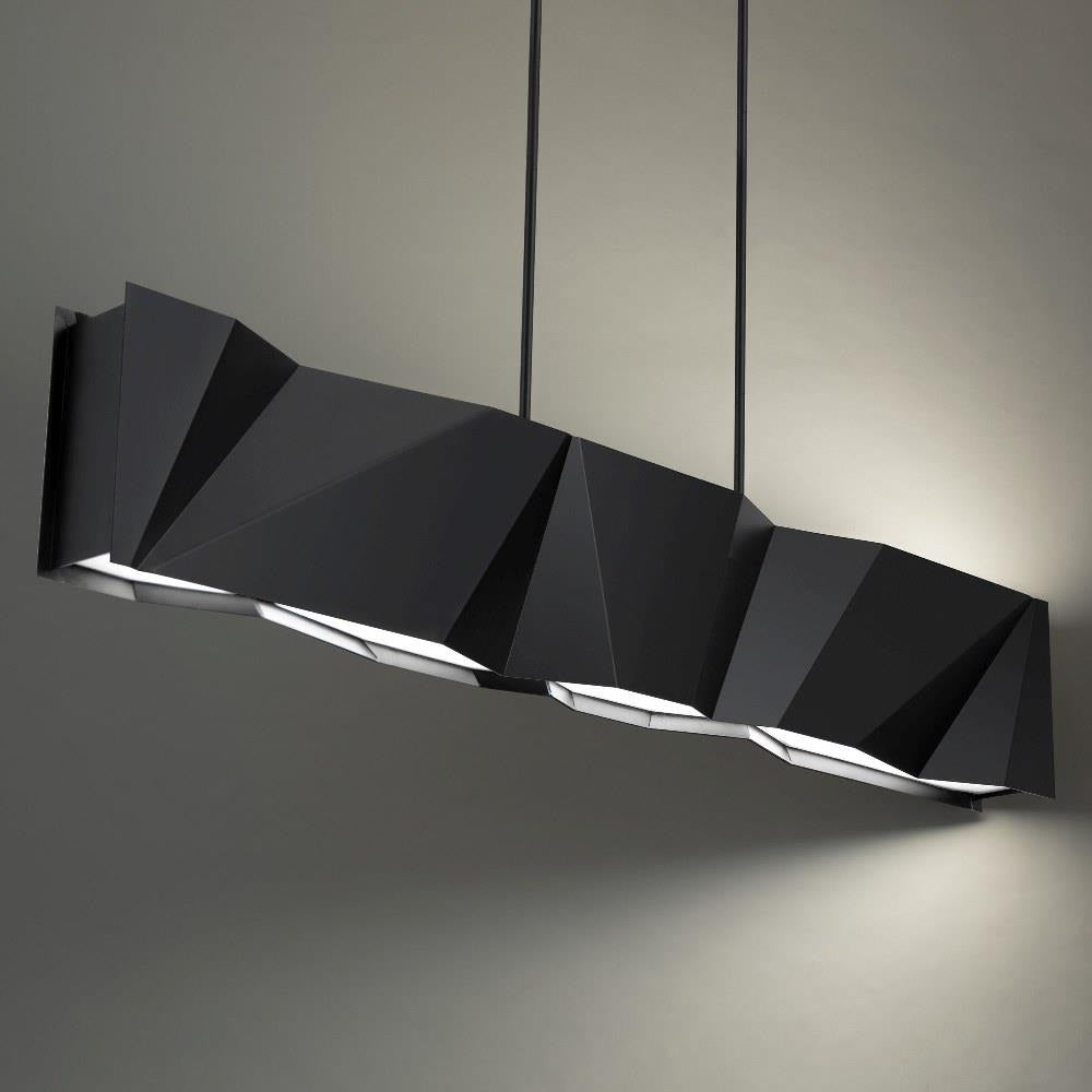Modern Forms - PD-68356-BK - Intrasection - 200.6W 1 LED Linear Chandelier In Modern Style-10 Inches Tall and 4.38 Inches Wide