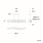 Modern Forms - PD-70148-BK - Rhiannon - 81W 1 LED Linear Chandelier In Mid-Century Modern Style-7 Inches Tall and 6 Inches Wide