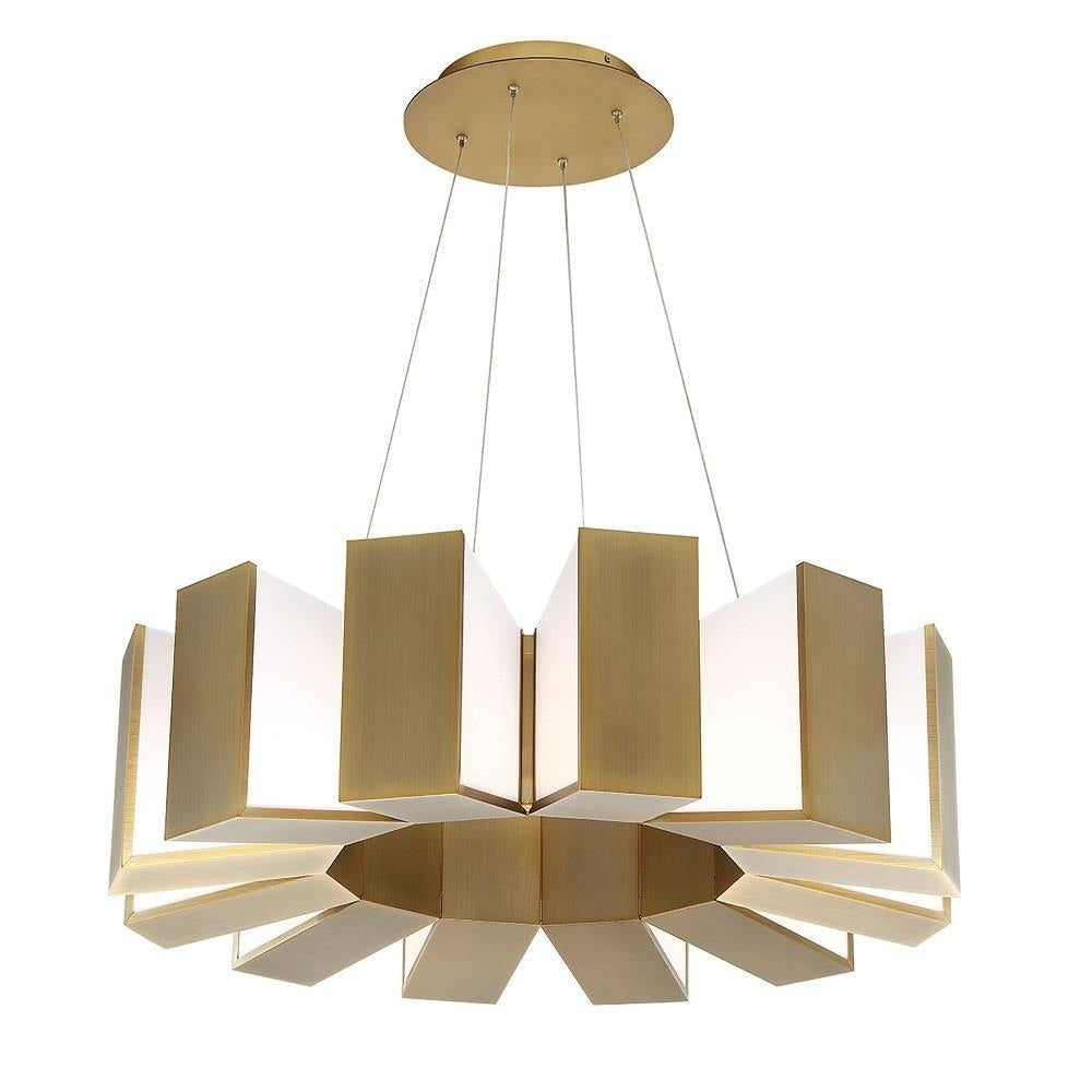Modern Forms - PD-75934-AB - Chronos-48W 12 LED Chandelier in Mid-Century Modern Style-34 Inches Wide by 10 Inches High