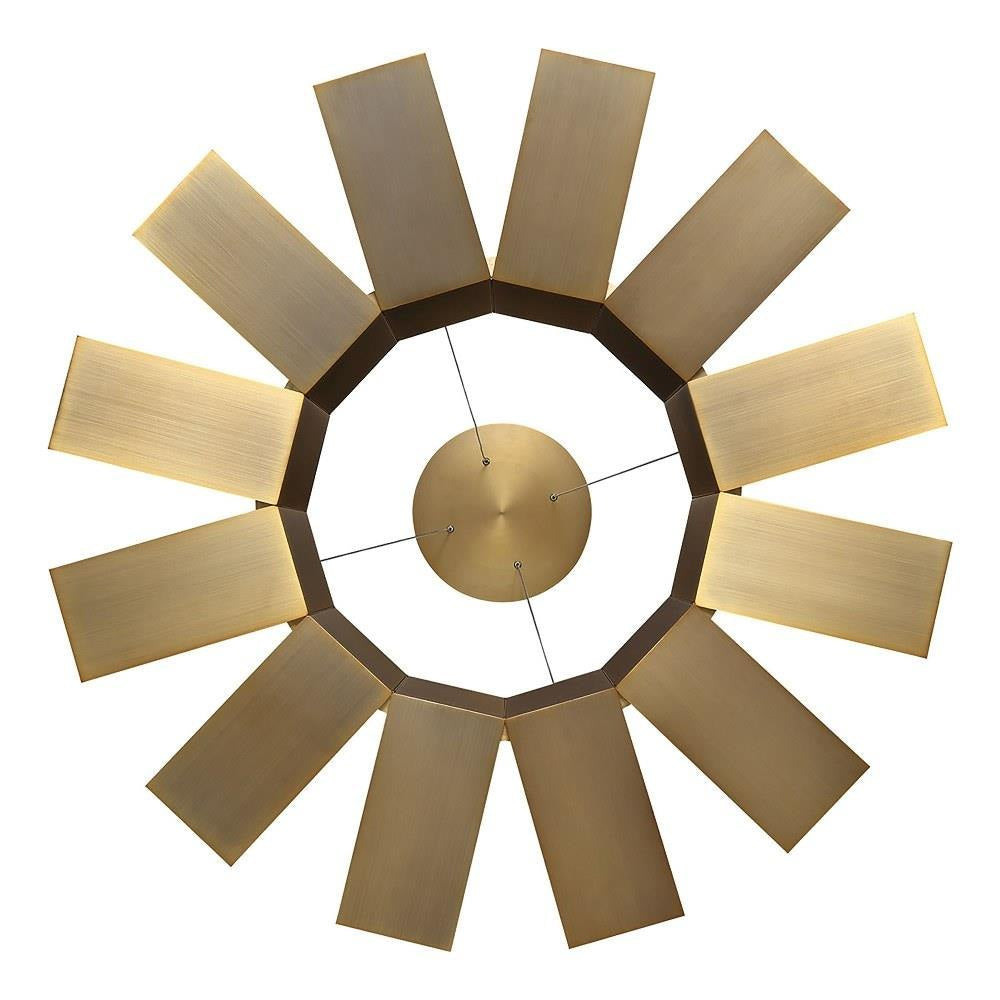 Modern Forms - PD-75934-AB - Chronos-48W 12 LED Chandelier in Mid-Century Modern Style-34 Inches Wide by 10 Inches High