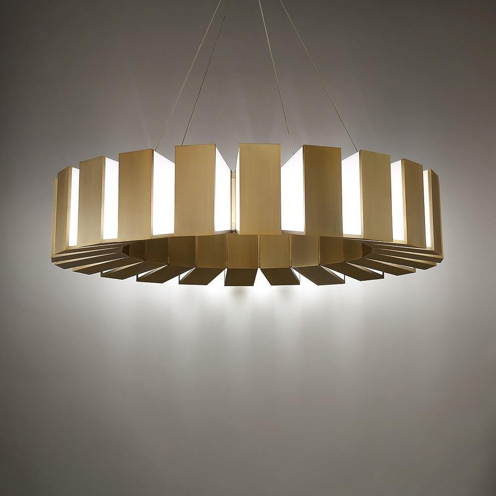 Modern Forms - PD-75950-AB - Chronos-65W 22 LED Chandelier in Mid-Century Modern Style-50 Inches Wide by 10 Inches High