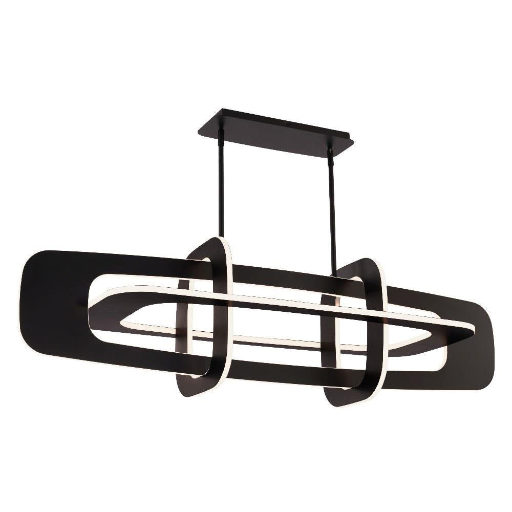 Modern Forms - PD-76350-BK - Vesta - 86.4W 8 LED Linear Chandelier In Contemporary Style-14.13 Inches Tall and 16.13 Inches Wide