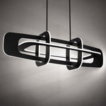 Modern Forms - PD-76350-BK - Vesta - 86.4W 8 LED Linear Chandelier In Contemporary Style-14.13 Inches Tall and 16.13 Inches Wide