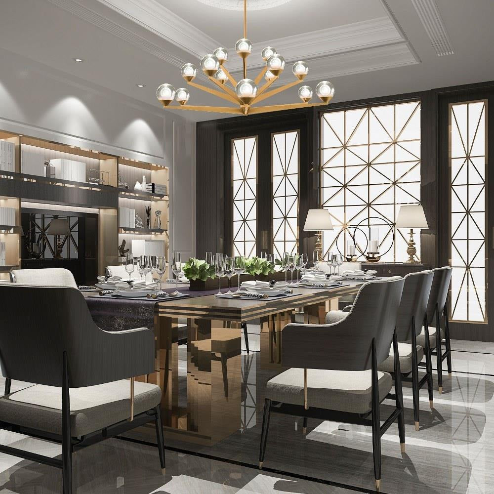 Modern Forms - PD-82042-AB - Double Bubble - 44W 15 LED Chandelier In Transitional Style-17.63 Inches Tall and 42 Inches Wide