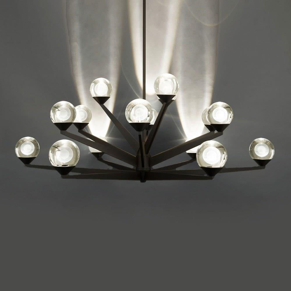Modern Forms - PD-82042-AB - Double Bubble - 44W 15 LED Chandelier In Transitional Style-17.63 Inches Tall and 42 Inches Wide