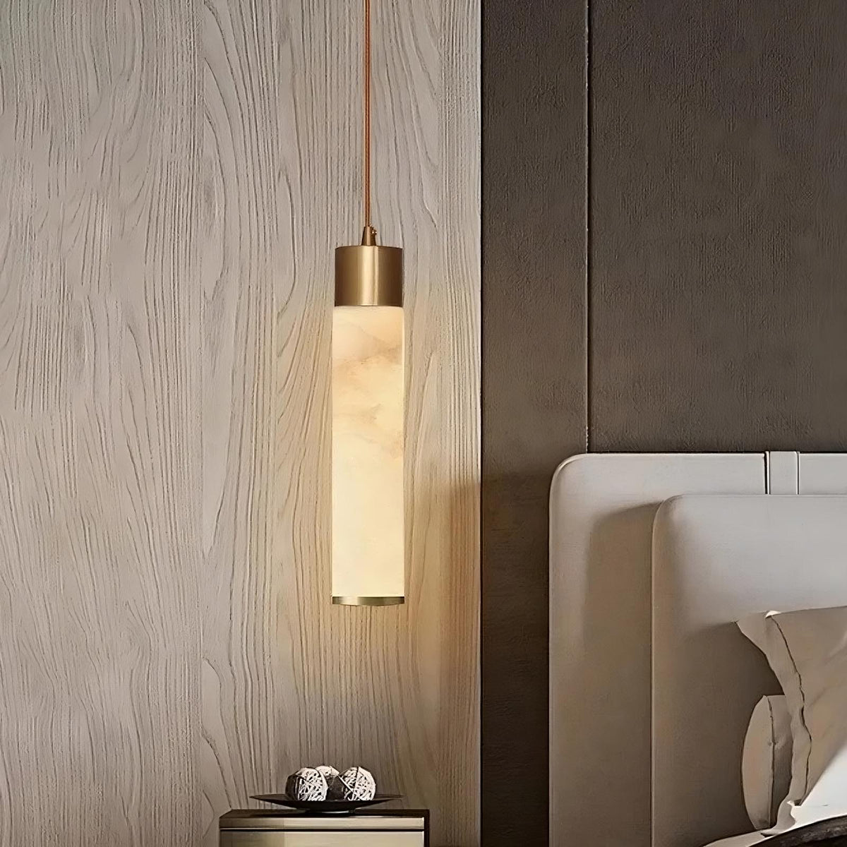 Moonshade Natural Marble Pendant Light Fixture