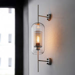 Personalized Creative Retro Industrial Style Corridor Bronze Glass Tank Wall Sconces