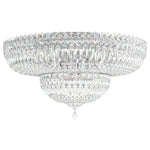 Petit Crystal Deluxe 12"H x 24"W 13-Light Flush Mount in Silver