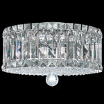 Plaza 7.5"H x 12"W 4-Light Crystal Flush Mount in Polished Stainl