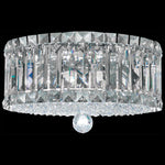 Plaza 7.5"H x 12"W 4-Light Crystal Flush Mount in Polished Stainl