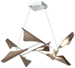 Plume 37.6"W 8-Light Bronze and Vintage Platinum Standard LED Pendant