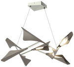 Plume 37.6"W 8-Light Dark Smoke and Sterling Standard LED Pendant