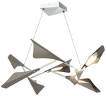 Plume 37.6"W 8-Light Dark Smoke and Vintage Platinum Standard LED Pend