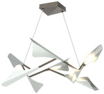 Plume 37.6"W 8-Light Vintage Platinum and Dark Smoke Standard LED Pend