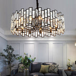 Postmodern Minimalist Living Room Crystal Chandelier with Three-color Led