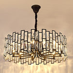 Postmodern Minimalist Living Room Crystal Chandelier with Three-color Led