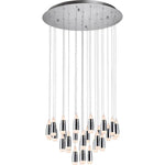 PageOne Lighting - PP020097-CM - Tear - 126W 28 LED Round Chandelier-11.5 Inches Tall and 33.5 Inches Wide