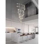 PageOne Lighting - PP020167-BG/AL/SDG - Beam - 275W 37 LED Round Chandelier-24 Inches Tall and 39.4 Inches Wide