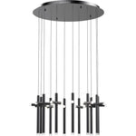 PageOne Lighting - PP020213-SDG - Seesaw - 90W 12 LED Round Chandelier-22 Inches Tall and 36.5 Inches Wide