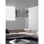 PageOne Lighting - PP020213-SDG - Seesaw - 90W 12 LED Round Chandelier-22 Inches Tall and 36.5 Inches Wide