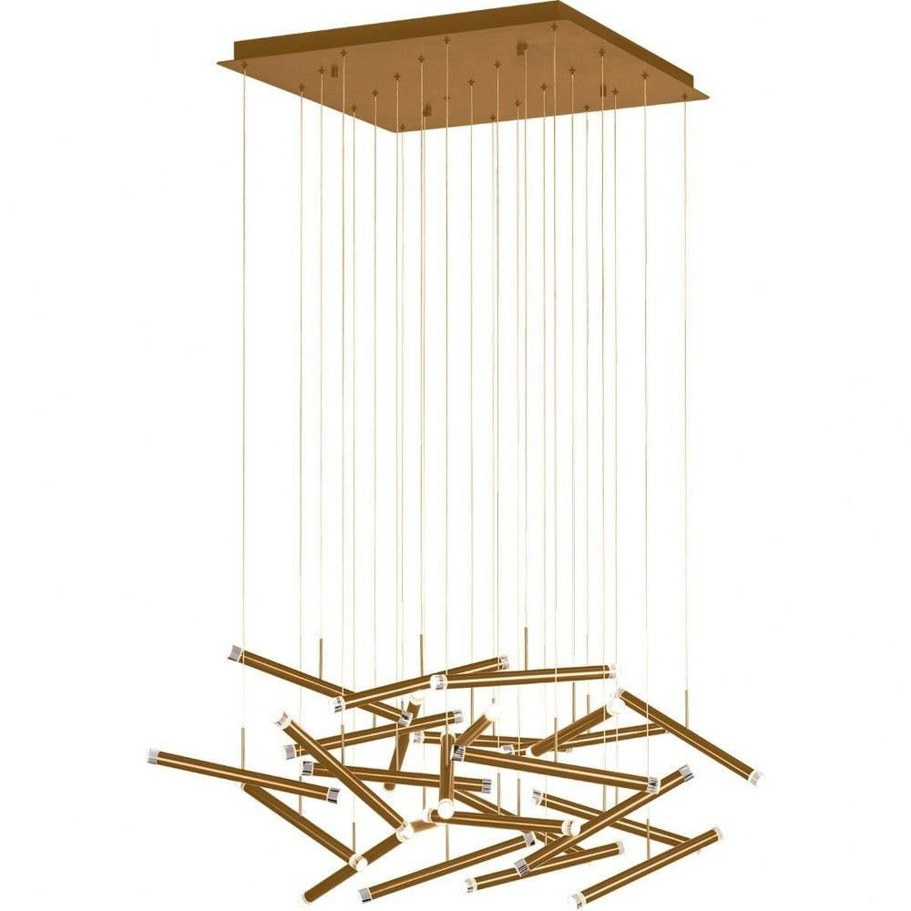 PageOne Lighting - PP020236-BC - Seesaw - 126W 25 LED Rectangular Chandelier-20 Inches Tall and 33.5 Inches Wide