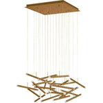 PageOne Lighting - PP020236-BC - Seesaw - 126W 25 LED Rectangular Chandelier-20 Inches Tall and 33.5 Inches Wide