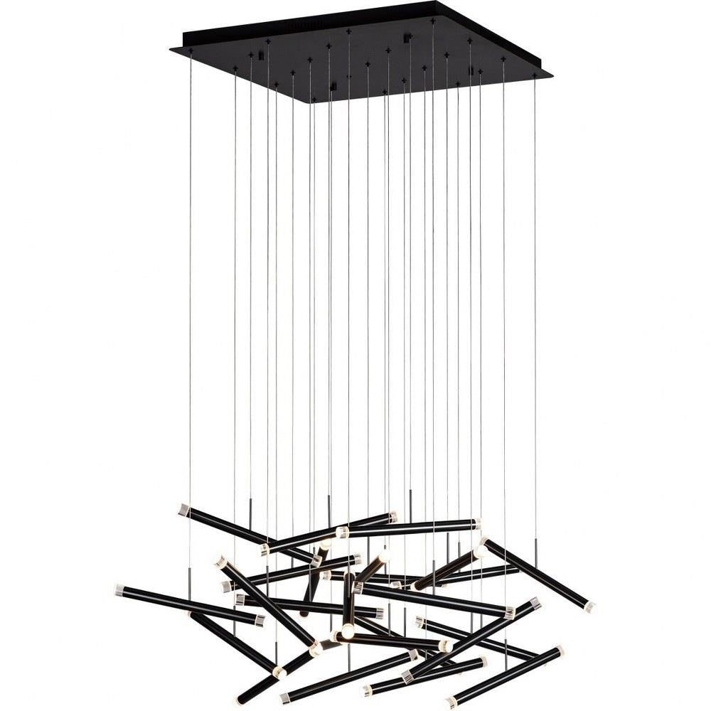 PageOne Lighting - PP020236-BC - Seesaw - 126W 25 LED Rectangular Chandelier-20 Inches Tall and 33.5 Inches Wide