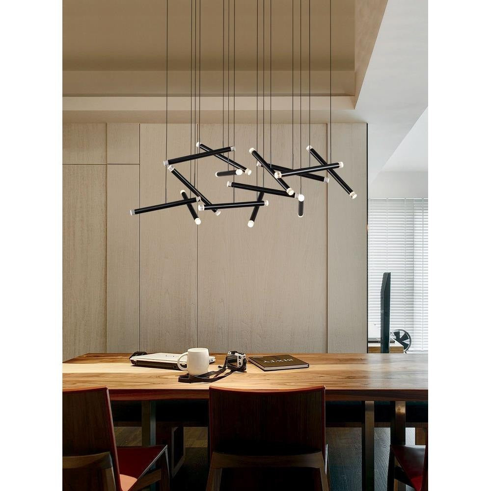 PageOne Lighting - PP020236-BC - Seesaw - 126W 25 LED Rectangular Chandelier-20 Inches Tall and 33.5 Inches Wide