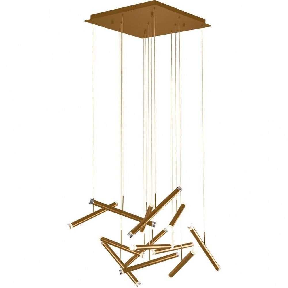 PageOne Lighting - PP020237-BC - Seesaw - 65W 13 LED Rectangular Chandelier-20 Inches Tall and 23.6 Inches Wide