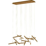 PageOne Lighting - PP020238-BC - Seesaw - 70W 14 LED Rectangular Chandelier-20 Inches Tall and 13.8 Inches Wide