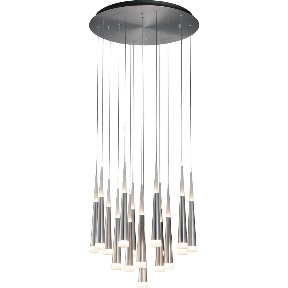PageOne Lighting - PP120105-AL - Meteor - 96W 16 LED Round Chandelier-24.2 Inches Tall and 25.6 Inches Wide