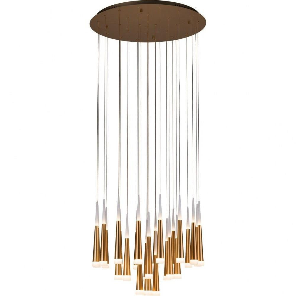 PageOne Lighting - PP121040-AL - Meteor - 210W 28 LED Round Chandelier-24.2 Inches Tall and 33.5 Inches Wide