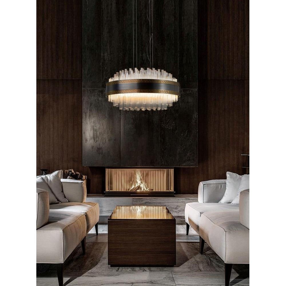 PageOne Lighting - PP121208-SDG - Illusion - 58W 1 LED Chandelier-22 Inches Tall and 25.6 Inches Wide