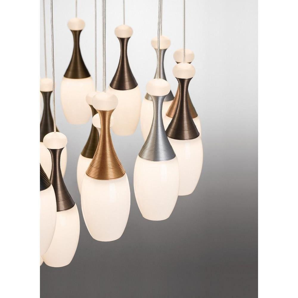 PageOne Lighting - PP121217-DT/AL/BG - La Botella - 184W 36 LED Rectangular Chandelier-12 Inches Tall and 29.5 Inches Wide