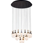 PageOne Lighting - PP121219-DT/AL/BG - La Botella - 148W 29 LED Round Chandelier-12 Inches Tall and 29.5 Inches Wide