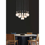 PageOne Lighting - PP121219-DT/AL/BG - La Botella - 148W 29 LED Round Chandelier-12 Inches Tall and 29.5 Inches Wide