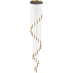 PageOne Lighting - PP121396-AL - Meteor - 210W 28 LED Round Chandelier-24.2 Inches Tall and 33.5 Inches Wide