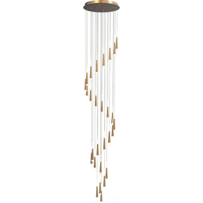 PageOne Lighting - PP121396-AL - Meteor - 210W 28 LED Round Chandelier-24.2 Inches Tall and 33.5 Inches Wide